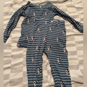 GAP Kids Blue Striped Pajama Set with Fun Prints